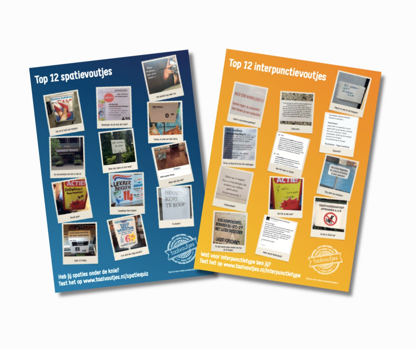 Set van 2 Taalvoutjes-posters (A2-formaat)
