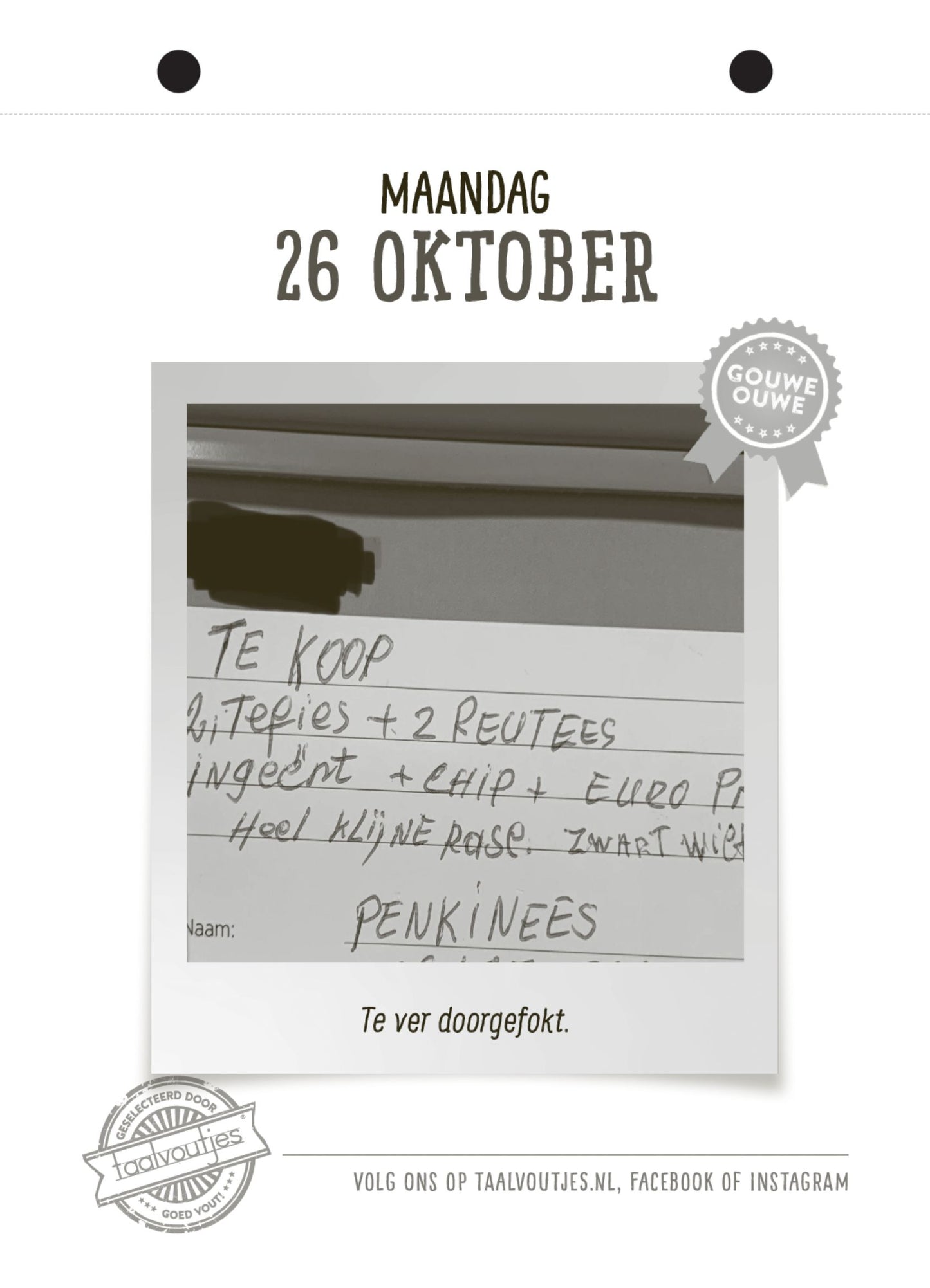 Taalvoutjes-scheurkalender 2026