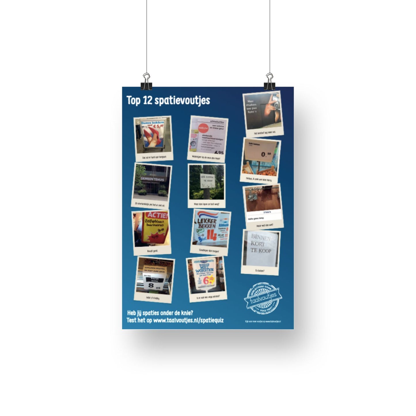 Taalvoutjes-poster Spaties (A1-formaat)