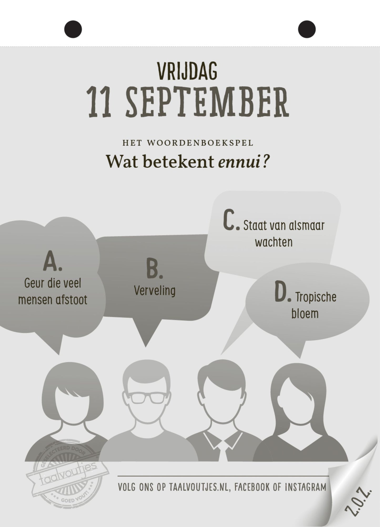 Taalvoutjes-scheurkalender 2026
