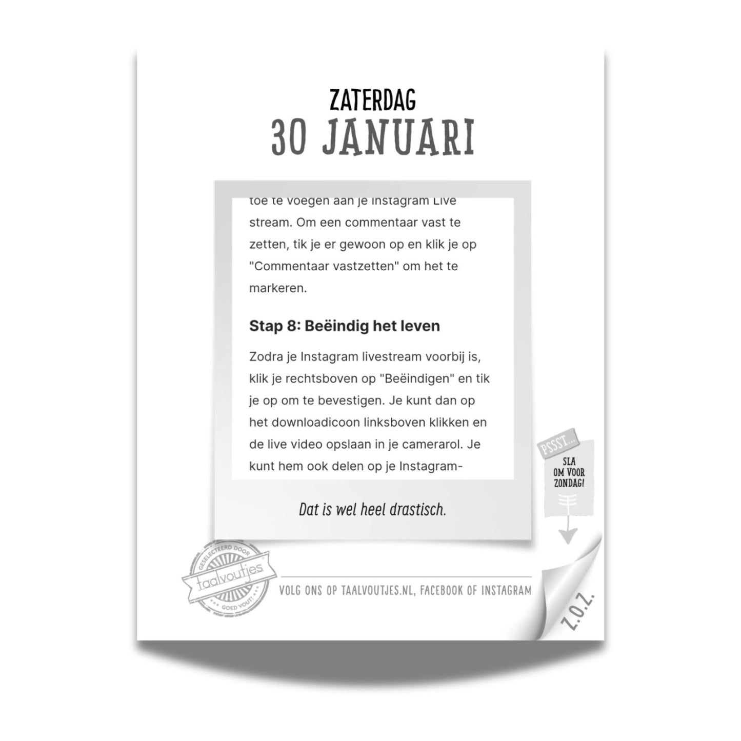 Taalvoutjes Scheurkalender 2027 + gratis katoenen tas - reserveer nu!