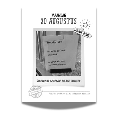 Taalvoutjes Scheurkalender 2027 + gratis katoenen tas - reserveer nu!